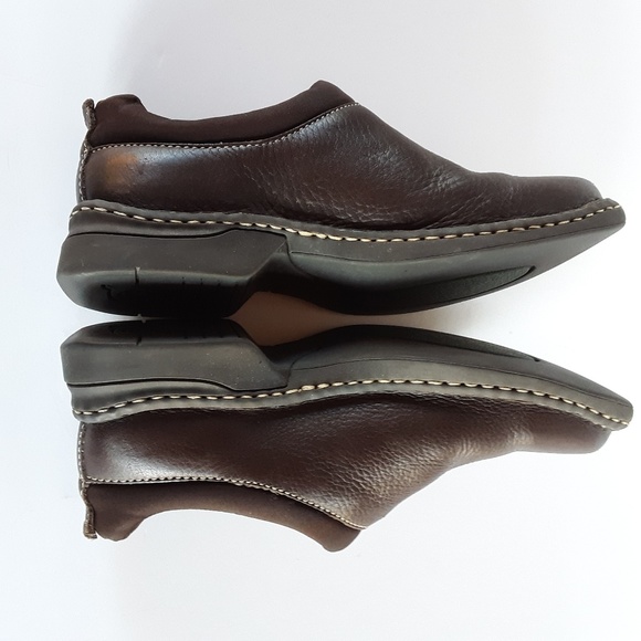 Born brown slip on clog with top stitching - Picture 3 of 7